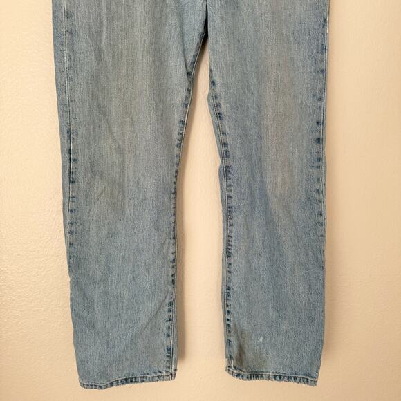 Vintage Levi's Mens 501s Light Wash Straight Leg Jean Button Fly Denim 33 x 30 - Picture 8 of 12
